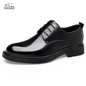 Sepatu pantofel kulit untuk pria, sepatu Formal bisnis klasik bahan Oxford bertali untuk pernikahan - Product Image 1