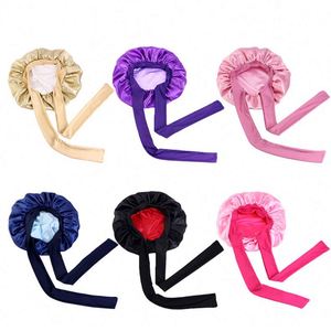 Bonnet de Nuit en Satin Double Couche Nouveau Style avec Lien Réglable pour Usage Quotidien et Extérieur, Adapté aux 4 Saisons - Vente en Gros - Product Image 2