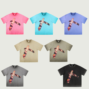 เสื้อยืดโอเวอร์ไซส์โอเวอร์ไซส์ Y2K ย้อนยุควินเทจซักได้โลโก้ตามสั่ง - Product Image 2