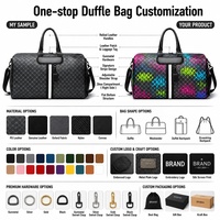 Sac de voyage en toile imprimée en gros avec bandoulière amovible, poche latérale zippée et compartiments multiples pour un style décontracté et tendance