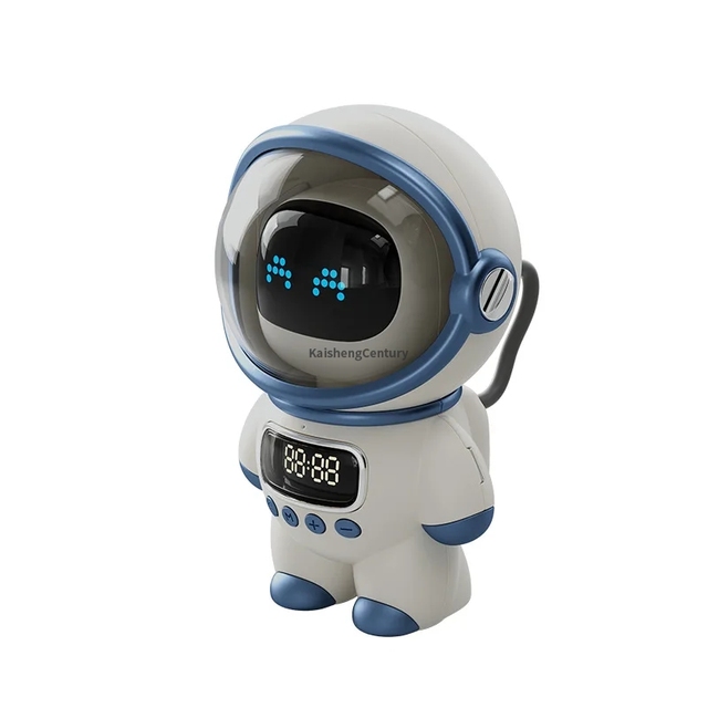Intelligent Astronaut BT Speaker Creative Digital Smart Alarm Clock FM Radio Electronic Sleeping Night Light Table Clock