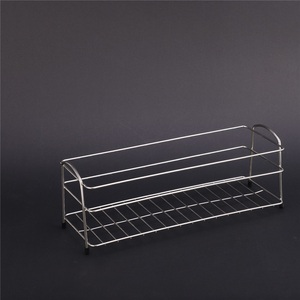 Stainless Steel Kitchen Towel Holder Non-Folding Double Tier Waterproof Standing Storage <b>Rack</b> - Product Image 1