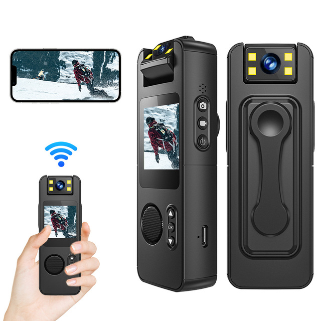 Portable 1080P POV Vlog Camera with 1.5" Screen MicroSD 120 Wide Angle IPx6 Waterproof Anti-shake 40x Optical Zoom