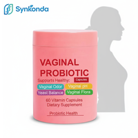 Probiotiques vaginaux OEM, prébiotiques, équilibre du pH, santé féminine adulte, complément alimentaire à base de plantes, 60 capsules, soutient la santé digestive et immunitaire