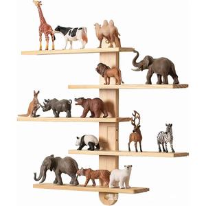 Wooden <b>Wall</b> <b>Mounted</b> <b>Shelf</b> Natural Color Float Design Multipurpose Storage For Living Room Display Rack - Product Image 2