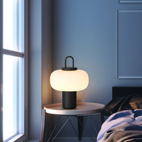 Lampe de table en verre LED minimaliste postmoderne de luxe léger, design protecteur des yeux, pour chambre à coucher, chevet, hôtel, chambre d'hôtes, salon, décoration