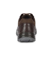 Chaussures de sécurité en cuir pour hommes de qualité supérieure avec embout en acier et fermeture à lacets pour travaux lourds, disponibles à la vente - Product Image 4