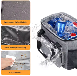 Sac isotherme pour déjeuner personnalisé avec logo, en Oxford 600D, isolé pour le bureau, les voyages, les pique-niques, sac thermique souple, boîte isotherme avec bandoulière - Product Image 5