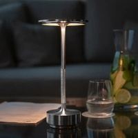 Lampe de table moderne en métal sans fil magnétique professionnelle, rechargeable, LED, lumière de nuit réglable en couleur, tactile, de luxe