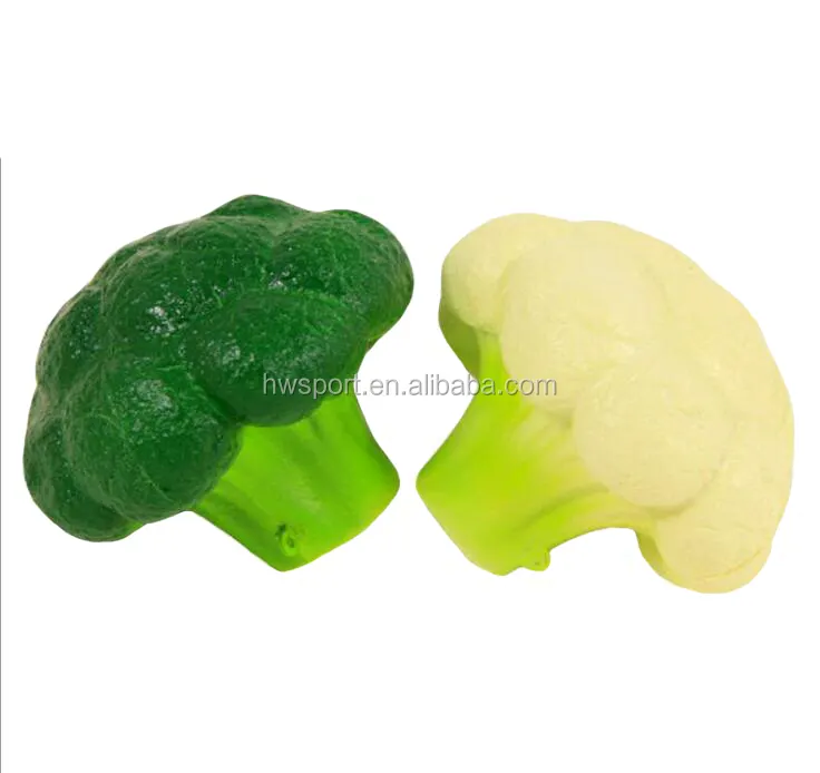 Hot selling squishies squeezable pu foam broccoli stress relirf toys vegetables simulations broccoli slow rising toys gifts