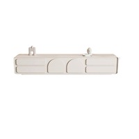 Meuble TV de style italien blanc crème avec tiroir de rangement, commode en MDF, support TV de luxe en bois pour salon