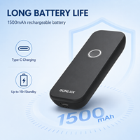 Escáner de Código de Barras Inalámbrico de Bolsillo, Recargable de 1500 mAh, Escáner de Código de Barras 2D QR con Interfaz USB para Uso en Logística de Almacenes