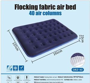 Colchón Inflable Portátil Moderno de PVC con Superficie Aterciopelada, Diseño Plegable, para Camping, Uso en Exteriores y en Casa, Cama de Alta Calidad - Product Image 3