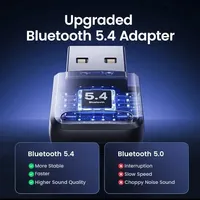 Adaptador USB Bluetooth 5.4, Transmisor de Audio BT, Receptor Inalámbrico para Altavoz, Ratón, Computadora, Portátil