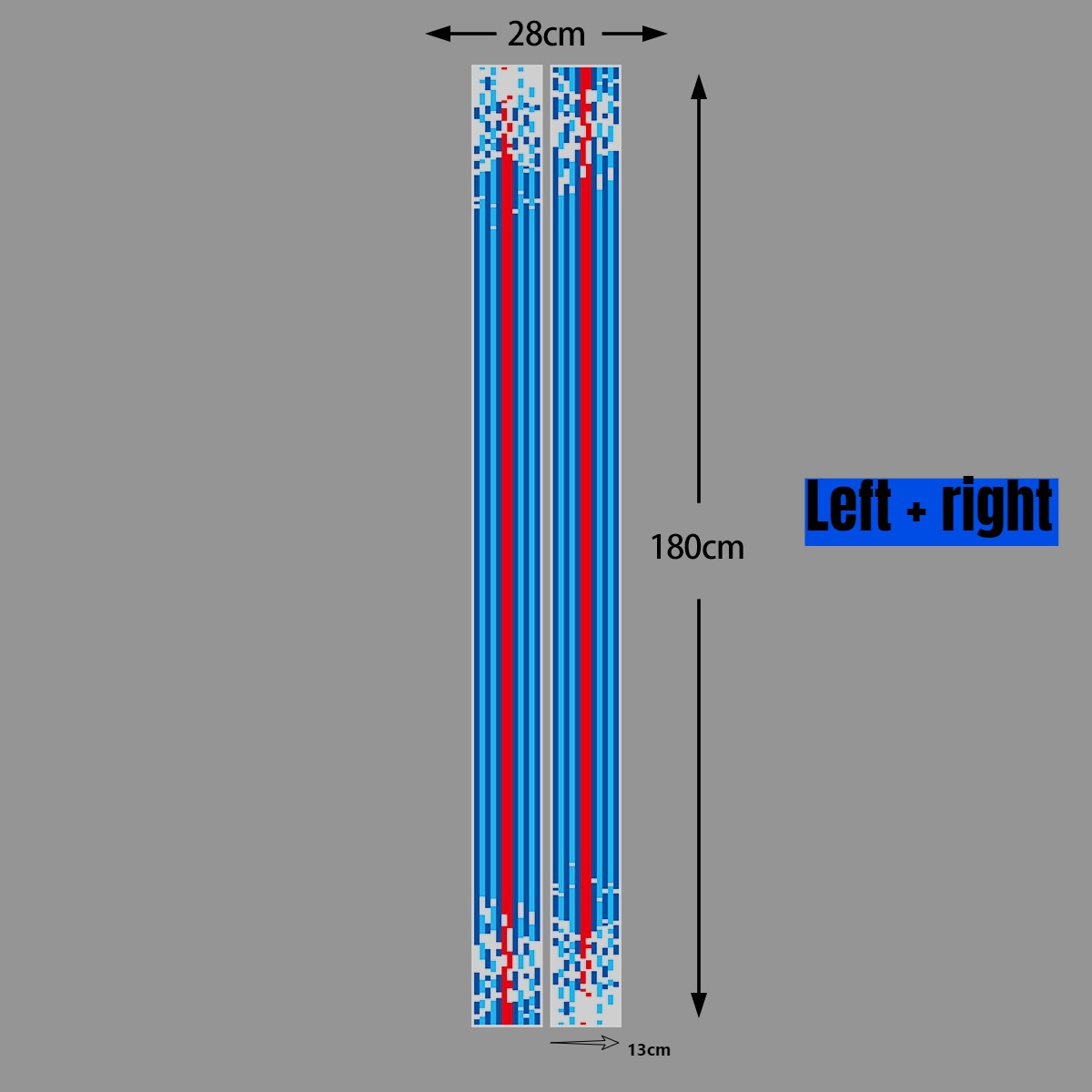 2 pièces UV-180cmx28cm