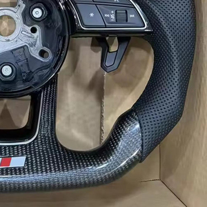 Volante de Fibra de Carbono para Mejora del Interior del Automóvil, Compatible con Audi B8.5 B9 <span class=keywords><strong>A1</strong></span> A3 A4 A5 Q3 Q5 TT R8 <span class=keywords><strong>S</strong></span> y RS <span class=keywords><strong>Line</strong></span> - Product Image 3