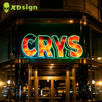 Panneau publicitaire LED 3D personnalisé rapide XDsign, couleur magique, contrôlé par Bluetooth, étanche IP65, pour extérieur, voiture, boutique, bar et restauration