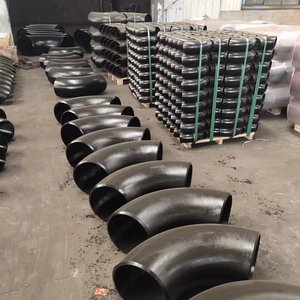 ข้อต่อเหล็กกล้าคาร์บอนขนาด 2-20 นิ้ว แบบตีขึ้นรูป A105 Q235 ตามมาตรฐาน ASME B16.9 เชื่อมชน 45/90 องศา - Product Image 3
