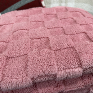 Tùy Chỉnh Màu Rắn Jacquard Cắt Vuông Sọc Chăn Len Cotton Vật Liệu Composite Cross-Biên Giới Ném Cho Giường Sử Dụng - Product Image 4