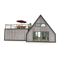 Maison de conteneur en acier triangulaire moderne préfabriquée de luxe de 20 pieds et 40 pieds pour hôtel, avec construction en panneaux sandwich