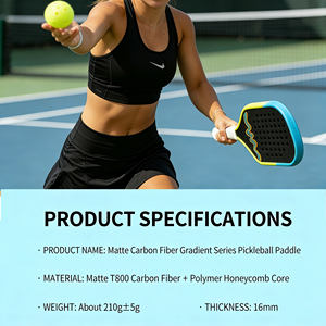 Face en graphite de fibre de carbone pour adultes, améliore le contrôle, la puissance, la précision, construction légère et durable, excellent cadeau pour les amateurs de sport - Product Image 6