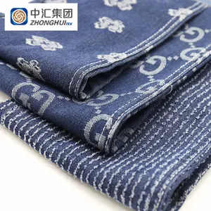 High Stretch Fabric Jeans Cotton Polyester Spandex jacquard Denim Fabrics For Men Jeans
