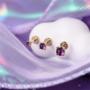 Pendientes de Plata de Ley 925 Chapados en Oro de 18K con Diseño Natural para Mujeres y Hombres, Regalo Único - Product Image 3