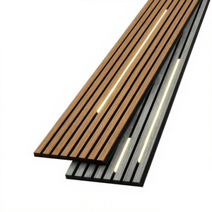 Hiện đại <span class=keywords><strong>LED</strong></span> chiếu sáng cách âm acoustic Tấm tường bằng gỗ đá phiến trang trí tấm Tường cho nội thất giảm tiếng ồn tính năng - Product Image 2