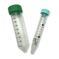 Fournitures de laboratoire Chapeau à vis anti-fuite Plastique Stérile Conique 50Ml Tubes à centrifuger transparents autonomes