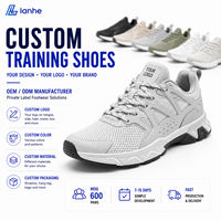 Chaussures d'entraînement légères personnalisées OEM, dessus en mesh respirant, semelle intermédiaire en PU, semelle en EVA, marque privée, fabricant de chaussures certifié ISO