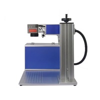 Máquina de Corte Láser de Fibra Portátil de 60W, Refrigerada por Aire, para Grabado en Cuero, Metal, Madera y Goma, con Soporte para DXF/DST