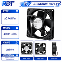Ventilateur axial AC 230V 115V 12038 pour armoire réfrigérée, modèles 4600N, 4650N, 4656N, DV4650-470 – Pièce de rechange pour refroidissement et ventilation