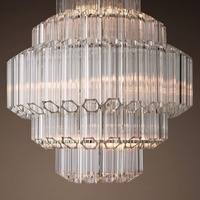 Lustre en cristal créatif américain pour escalier, villa duplex, salon, salle à manger, décoration luxueuse, éclairage suspendu