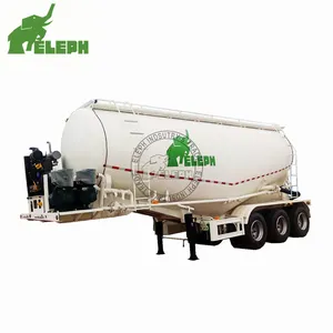 タンカートレーラー3アクスル45CBMCoal Ash Lime Grain Feed Carrier Silo Transport Powder Trailer Bulk Cement Tank Truck Trailer