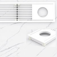 Difusor Lineal Integrado Moderno para HVAC, Rejilla de Ventilación Oculta Personalizada para Salida de Aire Acondicionado Central, para Exteriores