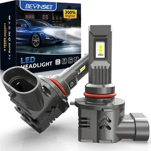 Bevinsee 2x自動LED9005ヘッドライト電球50W6000LMHB3ホワイトランプカー9005ライトLED電球Nissan Juke for BMW3シリーズ