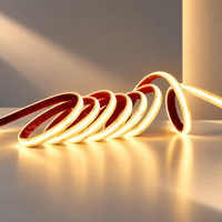 Lampu Strip LED COB Tanpa Driver 110V 220V 240 296 LED/m IP65 Tahan Air Fleksibel untuk Pencahayaan Arsitektur Luar Ruangan