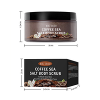 Gommage corporel exfoliant et hydratant au sel marin et à l'extrait de grains de café bio végétalien anti-cellulite pour une peau lisse