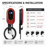 Chargeur mural universel 11 kW triphasé GB/T AC pour véhicules électriques, usage domestique, bureau, recharge publique, 380 V, WiFi, 4G, contrôle à distance