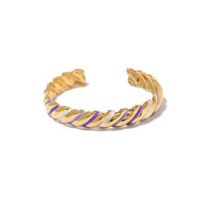 Fashion <b>Bangle</b> 316L Stainless Steel PVD Gold Plating Resistant Sustainable Jewelry Bracelet - Product Image 1