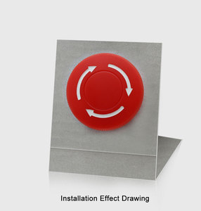 Bouton poussoir d'arrêt d'urgence à tête ronde, série Lay37, 30 mm, sans LED, verrouillage par pression, déverrouillage par rotation - Product Image 6
