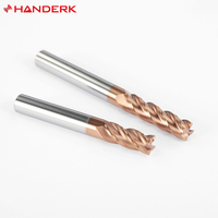 HANDERK HRC55 Fraise en bout en carbure de tungstène Fraise de centre d'usinage CNC à 4 cannelures