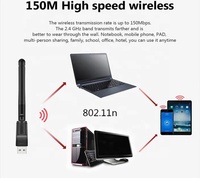 Dongle receptor Wi-Fi USB 2,0 150Mbps con Chip inalámbrico 7601 adaptador de red externa para ordenador portátil MiniPC ordenador TV Box