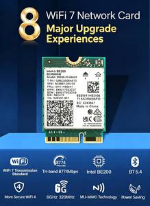 Scheda Wireless WiFi 7 BE200 M.2 8774Mbps Tri-Band 802.11BE BT5.4, Adattatore ad Alta Velocità per Laptop - Product Image 3