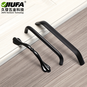 Tiradores de Muebles Jiufa, Diseño Moderno y Minimalista, Acabado Negro Mate, de un Solo Orificio, para Cajones y Puertas de Armarios - Product Image 1