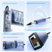 Kartu Jaringan Gigabit Ethernet USB3.0 Buatan Khusus untuk Desktop, Laptop, Tablet & Ponsel - Hub USB Kabel Eksternal Tersedia