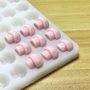 Sartén de media hoja para raspar por método Manual, silicona Platino, resina personalizada, caramelo de Chocolate, vitamina, molde de oso de goma - Product Image 4