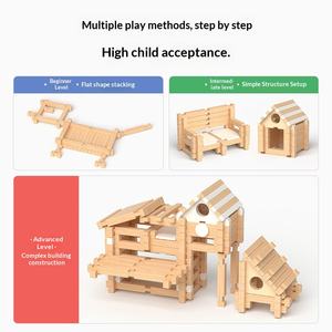 Bloques de Construcción Educativos Luban Mortise Tenon para Niños, Novedad 2025, Cabaña de Madera para Armar, Juguete de Regalo, <span class=keywords><strong>Color</strong></span> - Product Image 3