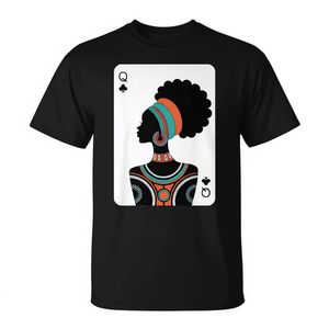 T-shirt Black Woman Queen Card, design graphique, vêtements unisexes - Product Image 2