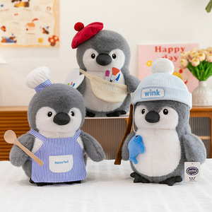 Sombrero personalizado de alta calidad, pingüino, juguetes suaves, travestismo, pingüino, animales marinos, venta al por mayor, pingüino realista, juguetes de peluche - Product Image 1
